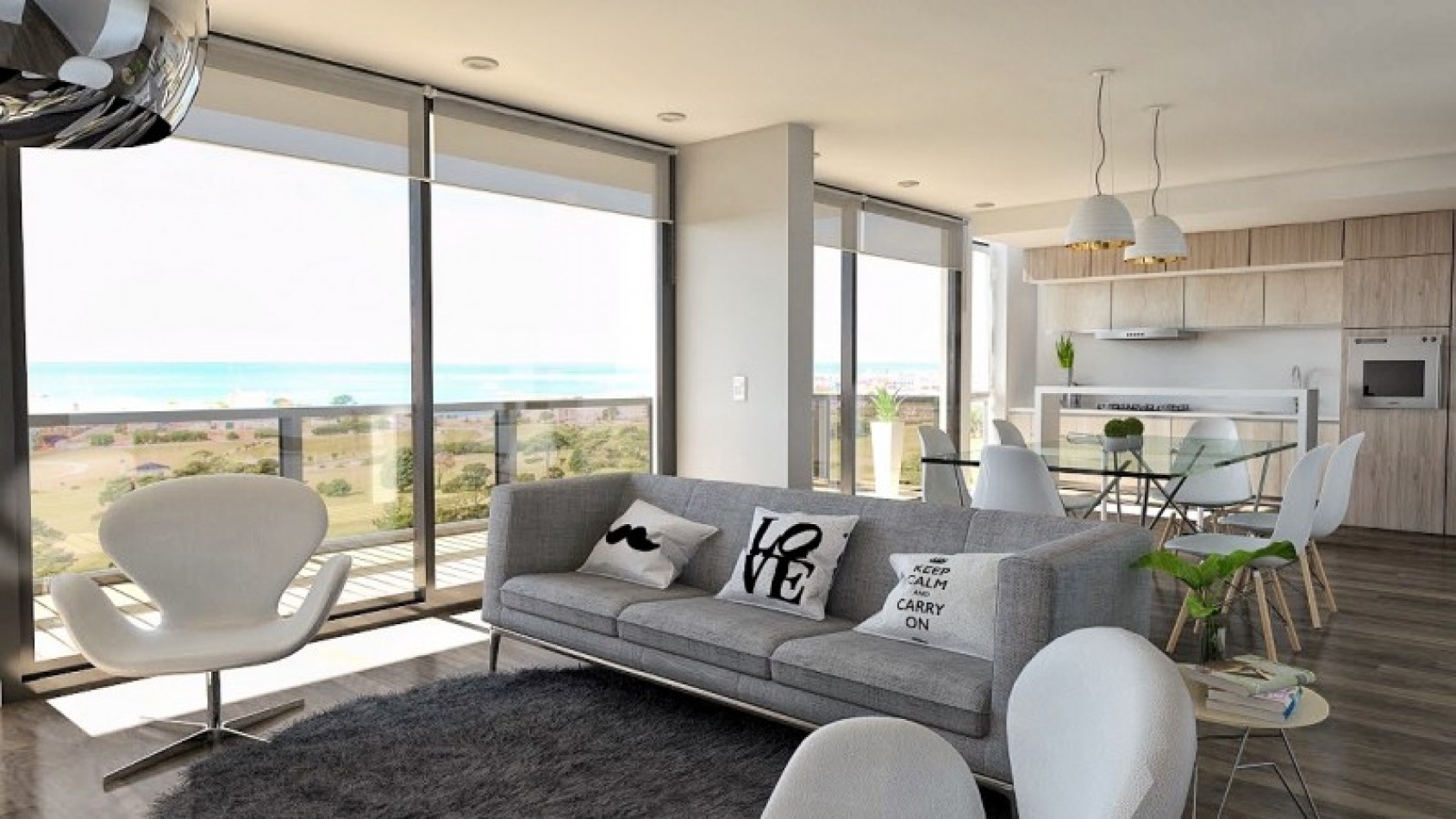 DEPARTAMENTO 2 AMBIENTES CON COCHERA EN EDIFICIO NUEVO FRENTE AL MAR!